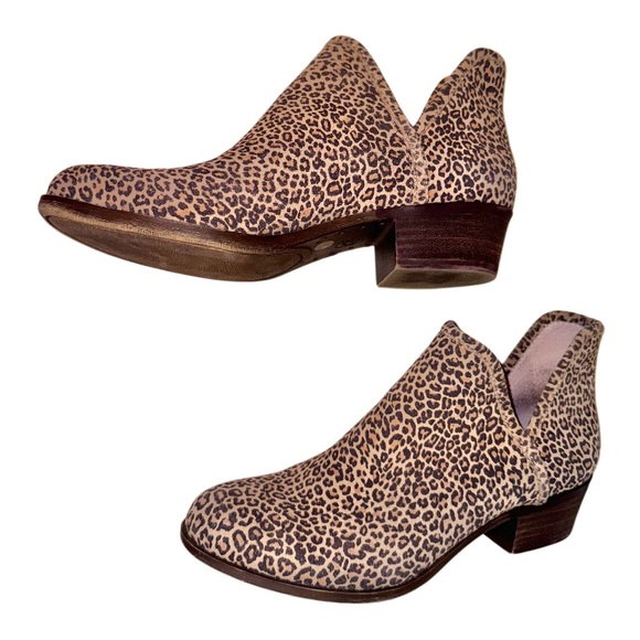 LUCKY BRAND Baley cheetah animal print ankle boots women’s size 8.5 8 1/2 - Picture 12 of 16